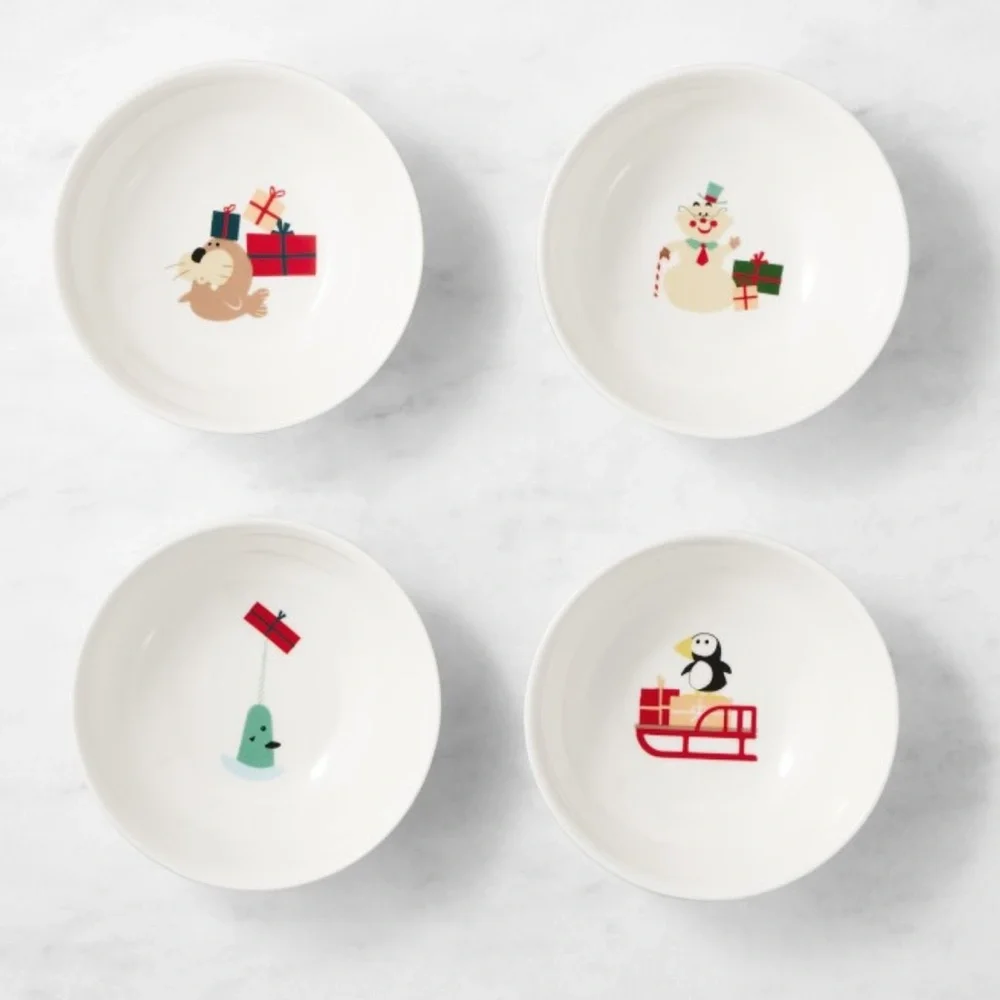 NEW without box Williams Sonoma Elf Cereal Bowls (4)
